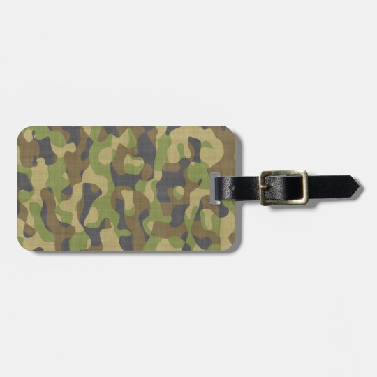 Camo Greens & Browns Luggage Tag