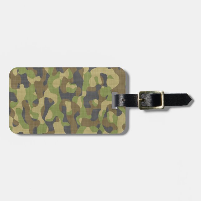 Camo Greens & Browns Luggage Tag (Front Horizontal)