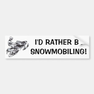 Camo Grey Sled on Black copy Bumper Sticker