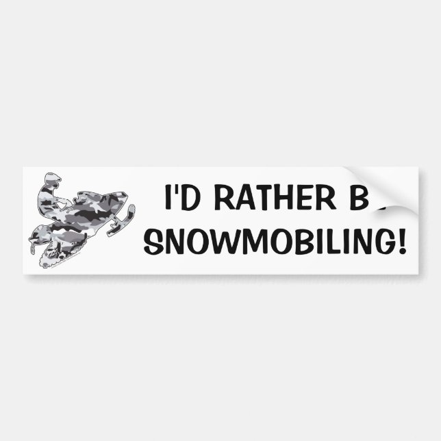 Camo Grey Sled on Black copy Bumper Sticker (Front)