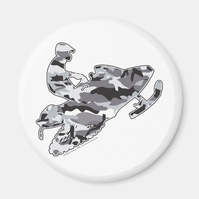 Camo Grey Sled on Black copy Magnet (Front)