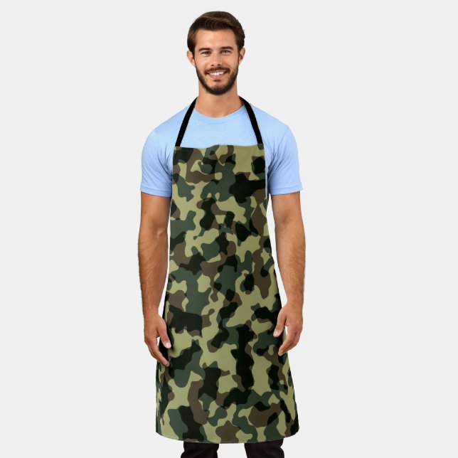 Camo Grill Apron - Custom Military Dad/Mom Gift! (Worn)