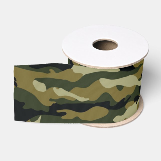 Camo Grosgrain Ribbon (Spool)