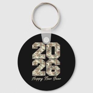 Camo Happy New Year Party 2026 Family Matching Cos Keychain