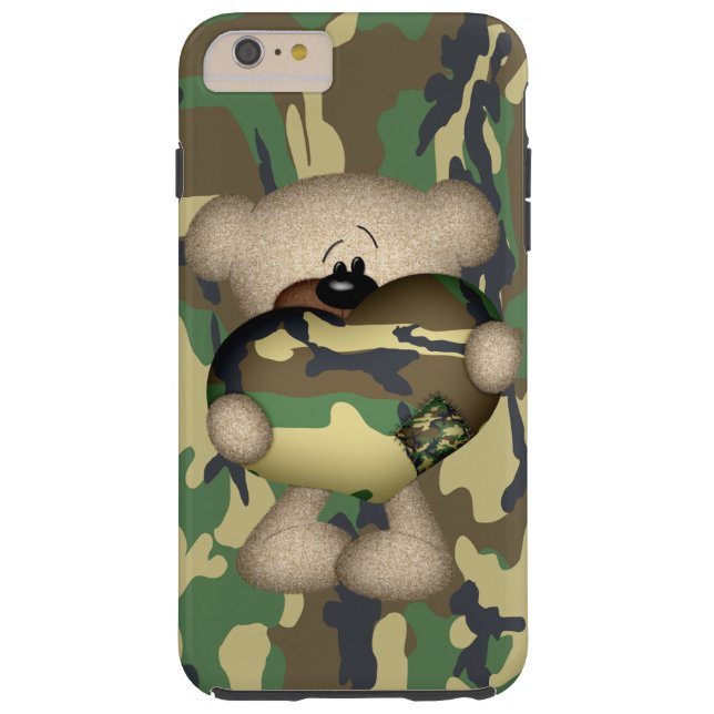 Camo Heart Military Teddy Bear Case-Mate iPhone Case (Back)