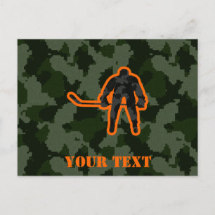 Camo Hockey Postcard