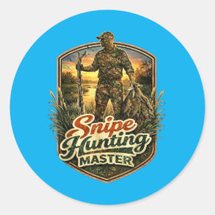 Camo Hunters Hunting Season Men Women Classic Round Sticker