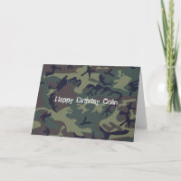 Camo Hunting Pattern Birthday