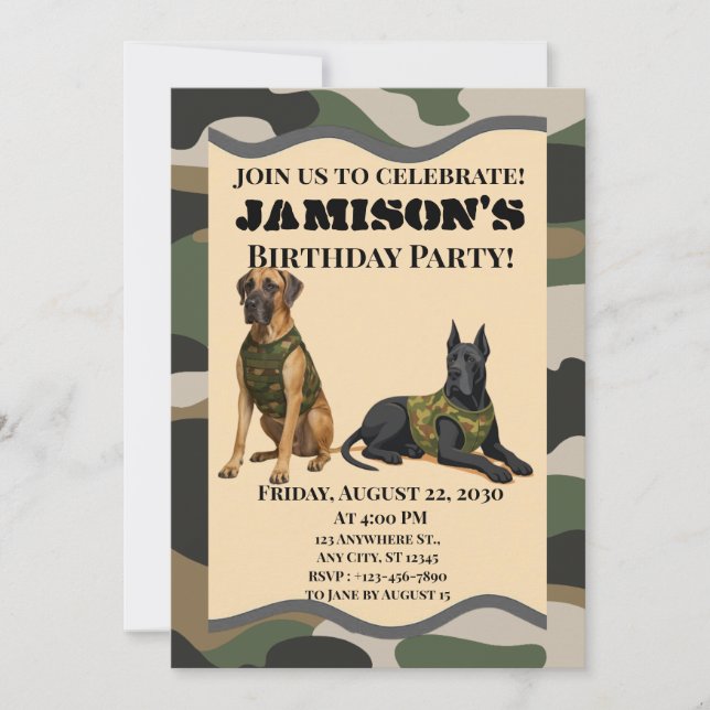 Camo Invitation (Front)