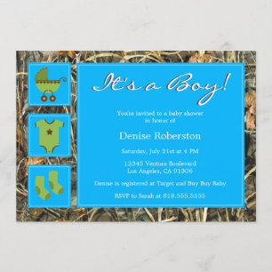 Camo - It's a Boy! - Baby Shower Invitation