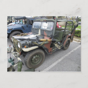 Camo Jeep Postcard