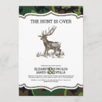 Camo la chasse est au-dessus des invitations de