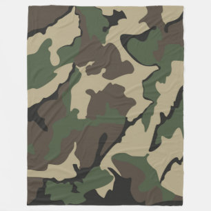 Camo, Large Fleece Blanket