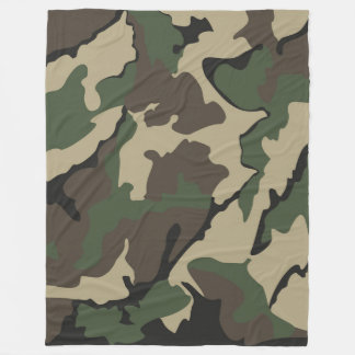 Camo, Large Fleece Blanket