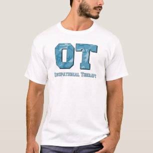 camo letters blue T-Shirt