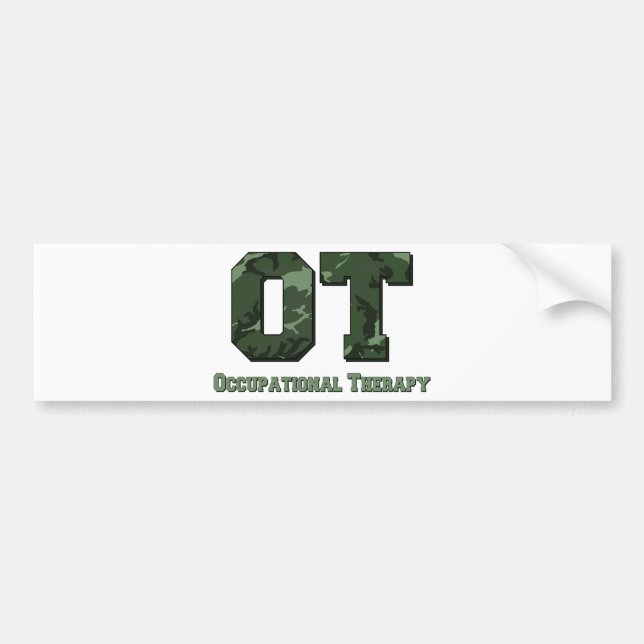 camo letters dark green bumper sticker (Front)