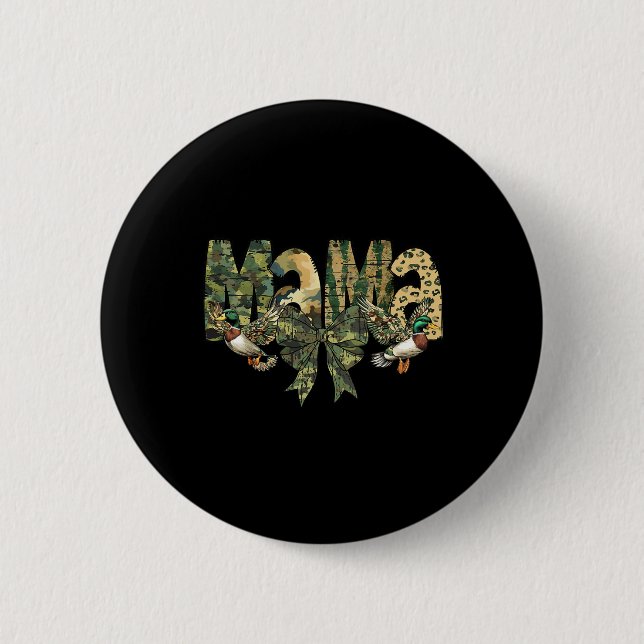 Camo Mama Camouflage Hunting  2 Inch Round Button (Front)