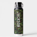 Camo Military Camouflage Pattern Personalized Water Bottle<br><div class="desc">Cool water bottle featuring a camo print your custom text on the front and back - easily add additional text too.  Makes a perfect gift for teens,  military,  moms,  dads,  or get one for yourself for all your workouts,  sporting activities and errands around town.</div>