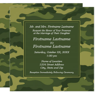 camouflage invitation