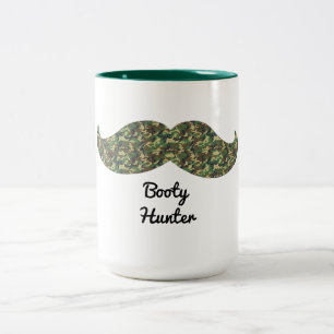 Camo Moustache coffee mug funny best booty hunter
