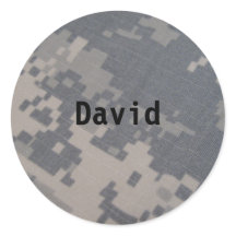 Camo name sticker