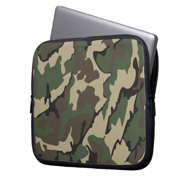 Camo Neoprene Laptop 10 inch Sleeve (Front Left)