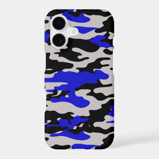 Camo noir et bleu - Coque iPhone 7