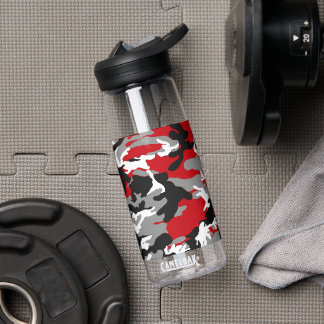 Camo noir rouge Camelbak bouteille d'eau