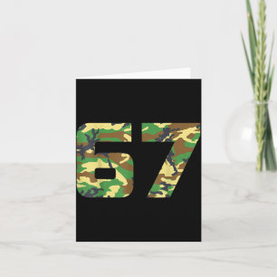 Camo Number 6 7 Funny Meme Costume Six Seven Hunte Card