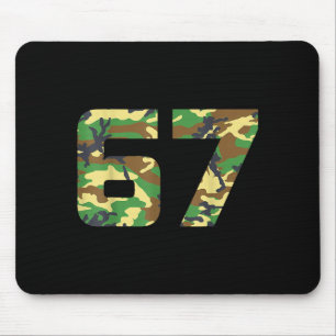 Camo Number 6 7 Funny Meme Costume Six Seven Hunte Mouse Pad