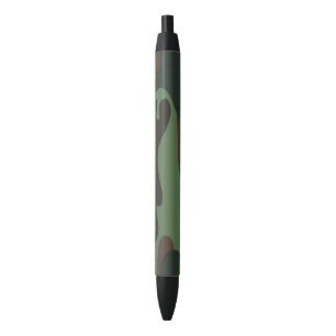 Camo pattern black ink pen