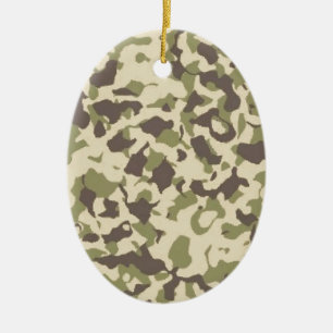 Camo Pattern Ceramic Ornament