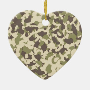 Camo Pattern Ceramic Ornament