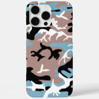 Camo Pattern - Grayish Red White Blue Black