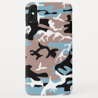 Camo Pattern - Grayish Red White Blue Black