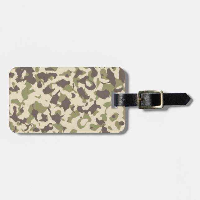 Camo Pattern Luggage Tag (Front Horizontal)