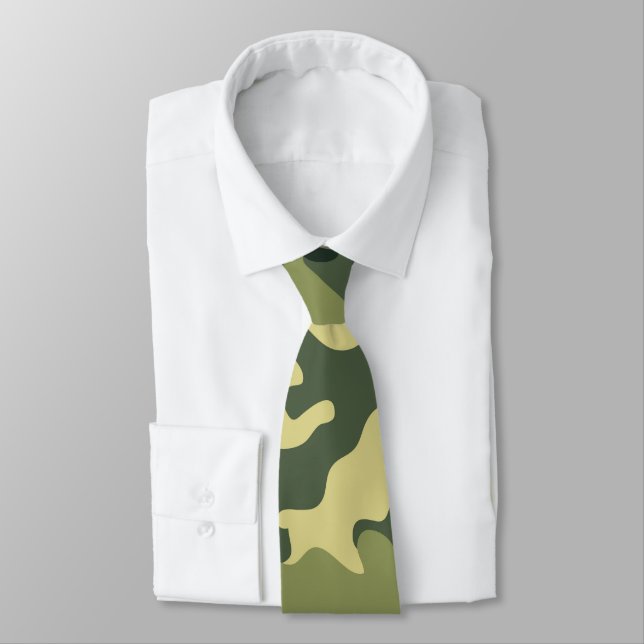 Camo Pattern Neck Tie (Tied)