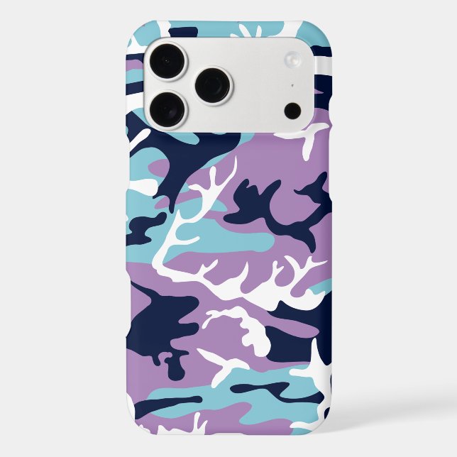 Camo Pattern - Purple Navy Blue White (Back)