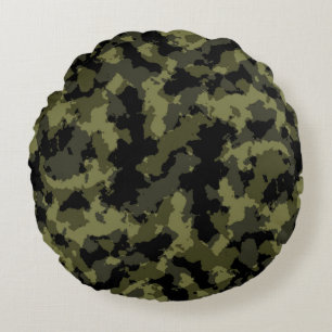 Camo Pattern Round Pillow