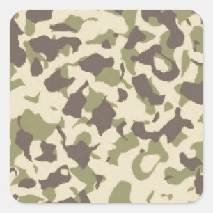 Camo Pattern Square Sticker