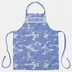 Camo Personalized Blue Apron
