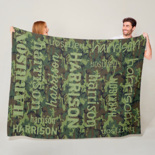 Camo Personalized Fleece Blanket