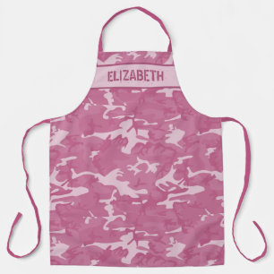 Camo Personalized Pink Apron