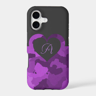Camo pourpre avec le monogramme personnalisable