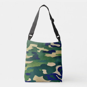 Camo Print Cross-Body Tote Bag