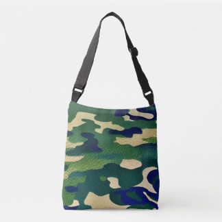 Camo Print Cross-Body Tote Bag