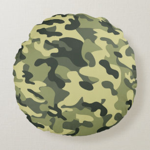 Camo Round Pillow