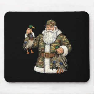 Camo Santa Mallard Duck Hunting Christmas Hunter G Mouse Pad