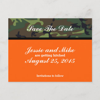 Camo Save The Date Postcards