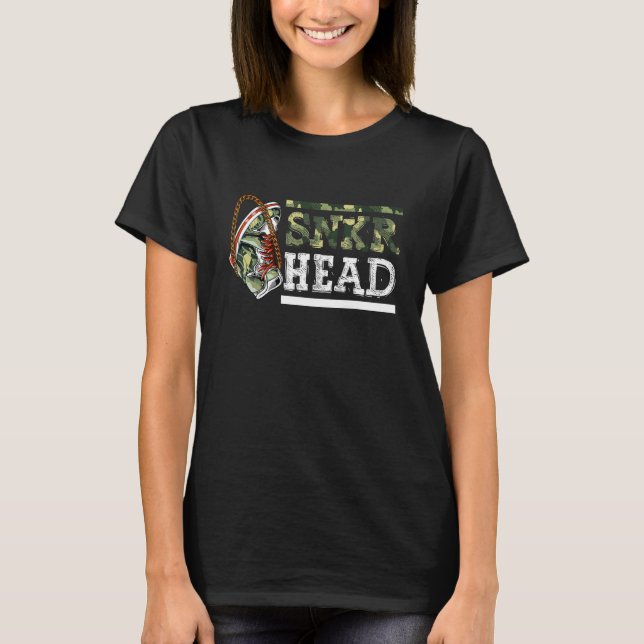 Camo Sneaker Heads Golden Chains Sneaker  4 T-Shirt (Front)